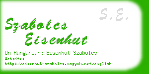 szabolcs eisenhut business card